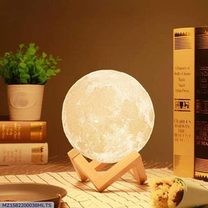 3D Moon Lamp – Rechargeable Multicolor Night Light (15cm)